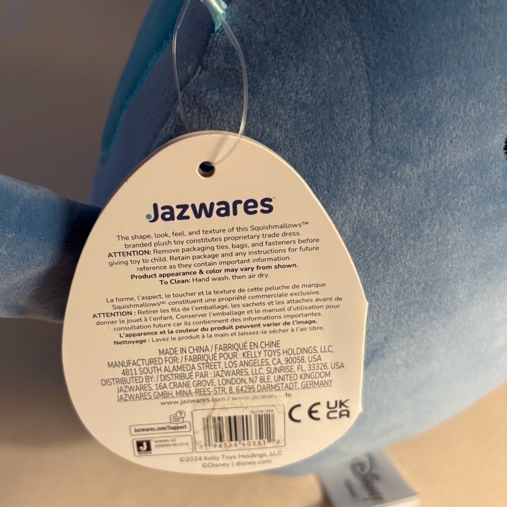 NWT Disney Squishmallows Easter Bunny Stitch 2024 Holiday Plush Toy 9" - Picture 8 of 13